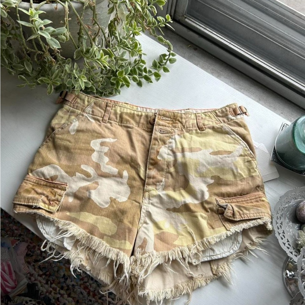 Free People Camo Cargo Shorts